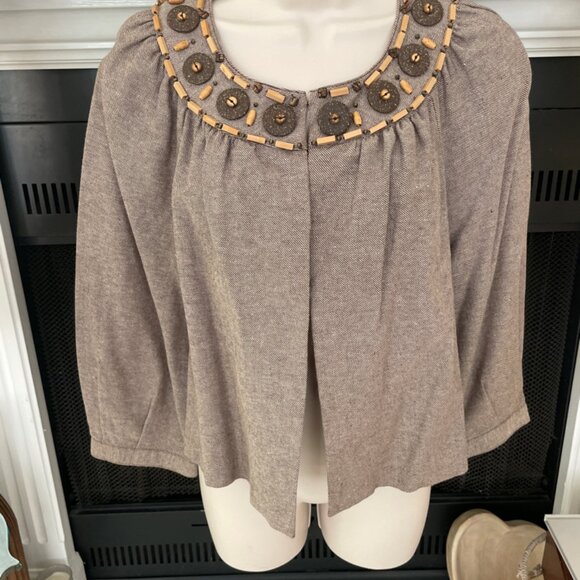 Adorable cropped  Brown Tweed Michael Michael Kors - Picture 1 of 11